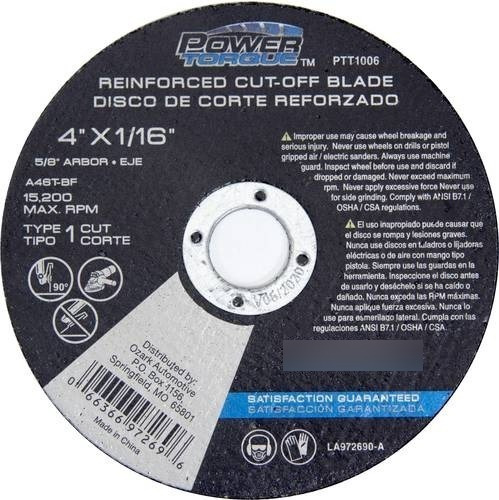 2 Discos De Corte Reforzado 4 X 1/16 X 5/8¨ Power Torque