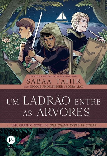 Um Ladrão Entre As Árvores, de Tahir, Sabaa. Uma Chama Entre as Cinzas Editorial Verus, capa mole, edição 1 em português, 2023