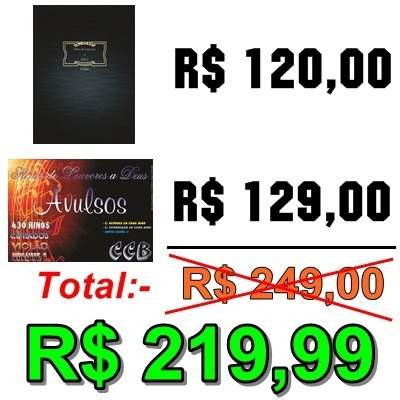 Kits Hinários Cifras Violão Ccb Tom. Original+avulsos Vol. 1