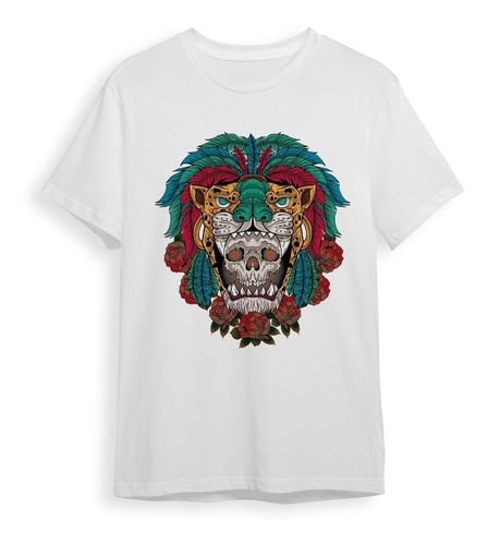 Playera Calavera Azteca Jaguar Maya Mexico Niños Adulto