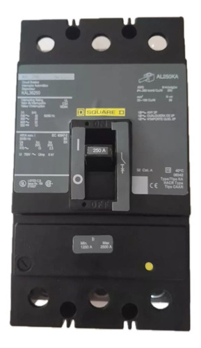 Interruptor Termagnetico Kal36250 3p. 600 V. 250 Amp Squared