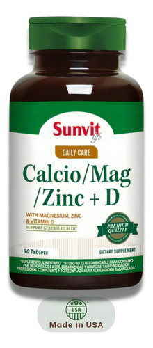 Calcio Magnesio Zinc + D 90 Caps Sunvit Life