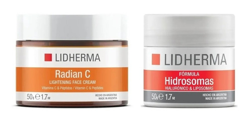 Kit Radian C Lightening Face Cream + Hidrosomas Lidherma 