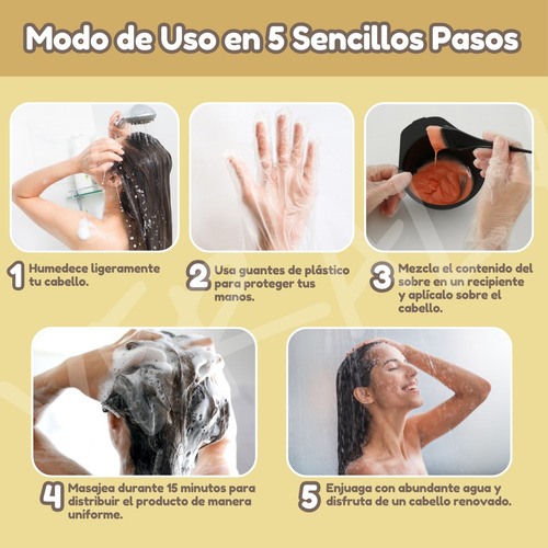 Shampoo Tinte Instantaneo 15min Cubre Canas Jengibre Natural