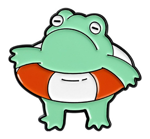 5 Pieces Cute Frog Enamel Pin Brooches Backpack Animal