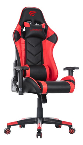 Cadeira de escritório Havit GC932 gamer ergonômica  vermelha com estofado de couro sintético