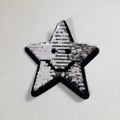 Ack-3337 Aplique Estrella Lentejuela Reversible Por 100unid