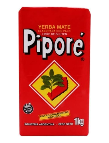 Yerba Mate Pipore Tradicional De 1kg Caja De 5 Unidades