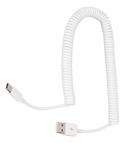 Cable De Cargador En Espiral Tipo C A Usb 2.0 Macho 480mbps