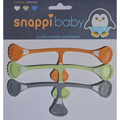 [Neutral 5 pack] Snappi Cloth Diaper Clips | Replaces Diaper Pins | Use  with Cloth Prefolds and Cloth Flatfolds