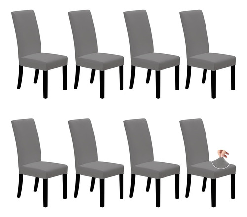 Juego De 8 Fundas Elásticas Sillas De Comedor, Juego D...