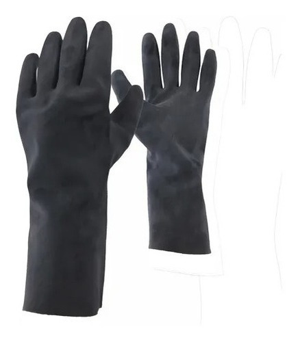 Guante Latex Negro Liviano 40cm