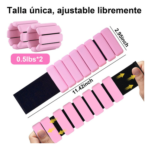 2pcs Polainas Para Tobillos Y Muñecas, (2x0.5 Lb) Pesas De
