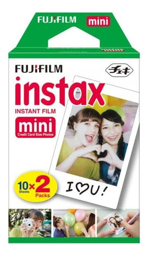 Fujifilm Instax Mini Película Instantánea (blanco) Para Cámaras Fujifilm Mini 8 Y Mini 9 Con Paño De Microfibra De Quality Photo (20 Hojas De Película)