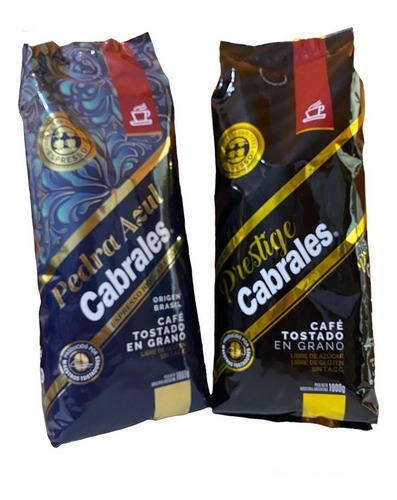 Cafe Cabrales Granos 1 Kg Pedra Azul + 1 Kg Prestige