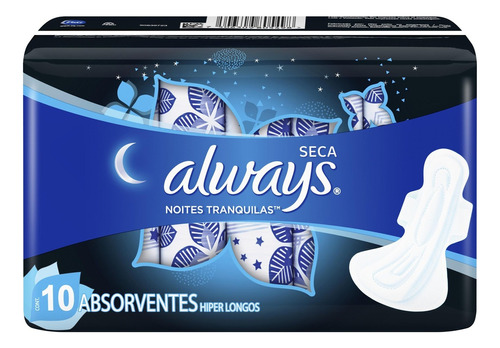 Absorventes femininos Always Seca com abas 10 u