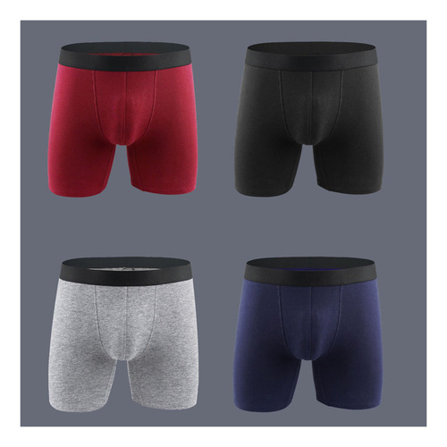 Calzoncillos Tipo Bóxer Para Hombre, De Algodón, Talla Grand