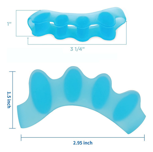 . Separadores De Dedos De Gel, 2 Pares Espaciador De Dedos