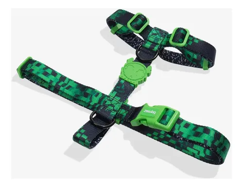 Arnês Zeedog H Glitch Error 410 Arnês para cães Arnês verde tamanho L