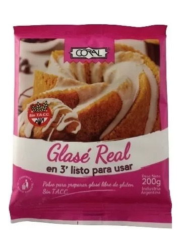 Premezcla Para Glasé Real Coral - Sin Tacc X 200gr-la Botica