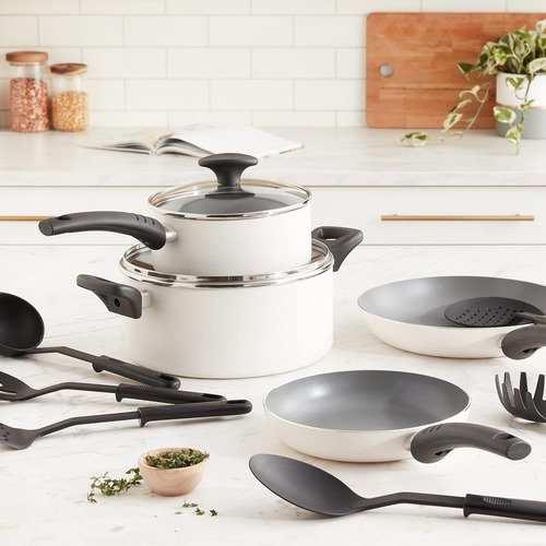 Juego De Utensilios De Cocina, Ollas Y Sartenes Con Utensili