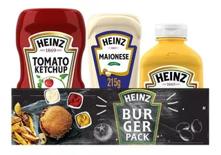 Pack Ketchup Maionese Mostarda Heinz 867g