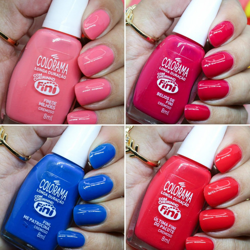 Kit Esmalte Colorama Fini 10 Cores Com Cheiro Lançamento
