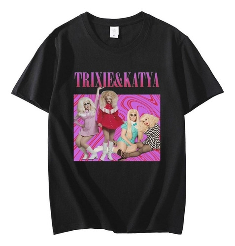 Playera De Manga Corta Trixie Katya Retro Graphics 90s Para