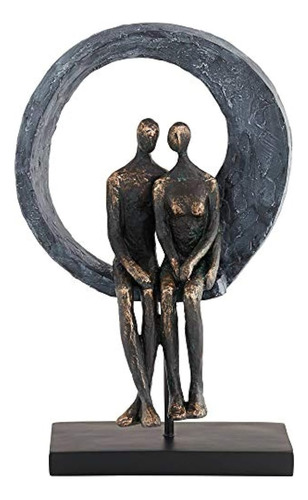 Studio 55d Abstract Couple Escultura De Latón Antiguo De 12 