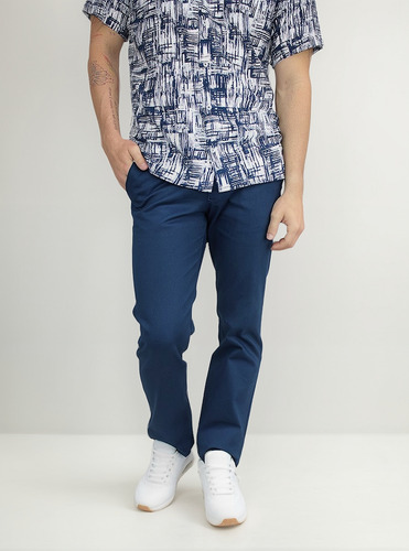 Pantalón Recto Hombre De Algodón