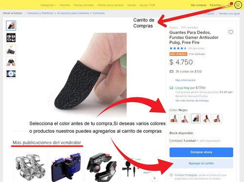 Guantes Para Dedos, Fundas Gamer Antisudor Pubg, Free Fire