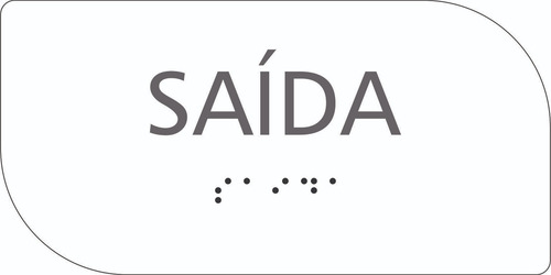 Placa De Entrada Ou Saída De Acrílico Com Braille