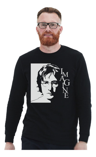 Polera Ml John Lennon Stencil 2 Rock Impresión Directa