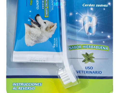 Imagen 4 de 5 de Kit Dental Perros Fancy Pets Cepillo Pasta 90g Antisarro