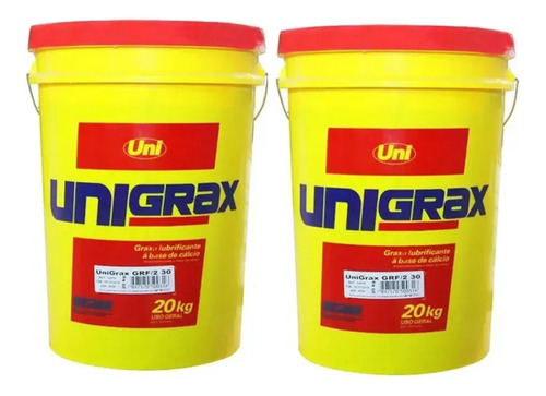 Graxa Grafitada Grf 2 30 Unigrax - 2 Baldes 20kg