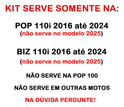 Kit Tensor + Corrente Comando Did Braço Biz Pop 110 Completo