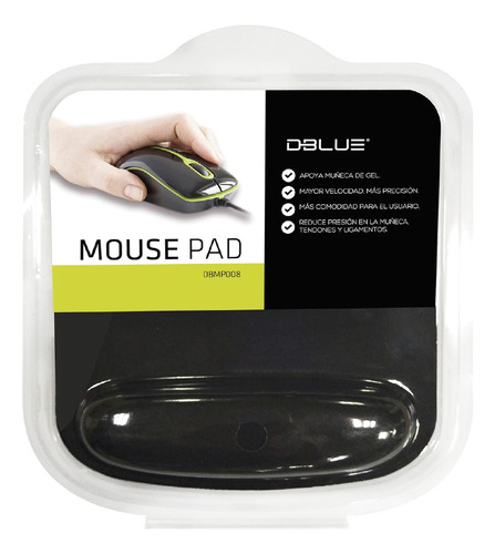 Mouse Pad Gel Con Apoya Muñeca Dblue Dbmp008 / Tecnocenter