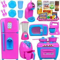 Comprar Kit Cozinha Geladeira Fogão Comidas Eletrodomésticos 32pcs