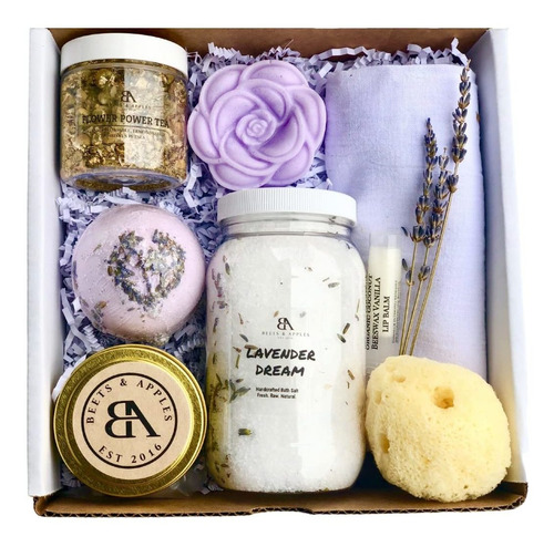 Canasta De Regalos De Spa Lavender, Canasta De Regalo Del Da