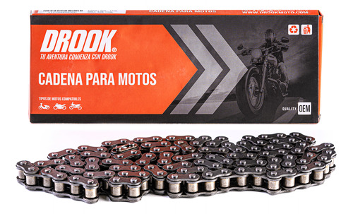 Cadena Transmision 428 110 Drook Basic Negra