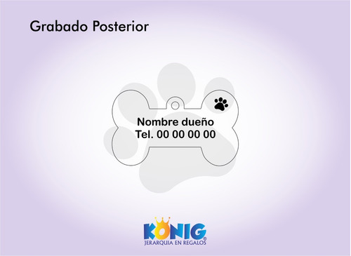 Imagen 5 de 5 de Placa Perro Id Mascota Personalizado Gratis Con Láser