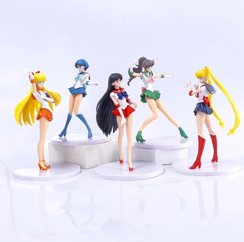 Saylor Moon Pack X5 Saylor Scouts Figuras Acción Anime