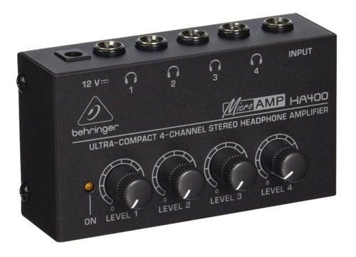 Amplificador De Audífonos Behringer Ha400 Control  Volumen