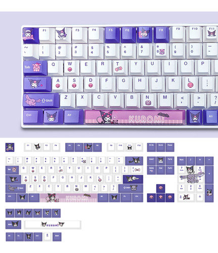 Sanrio Kuromi - Teclas Moradas Para Interruptores Cherry Mx,