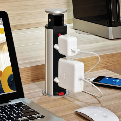 Torre Tomada Bancada 10a Tripolar Cozinha Escritório Usb C