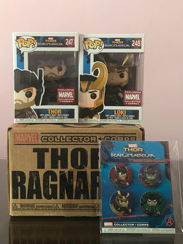Caja Funko Pop Loki Y Thor Ragnarok (Usado)
