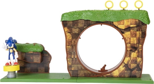 Sonic The Hedgehog Green Hill Zone Playset Con Figura