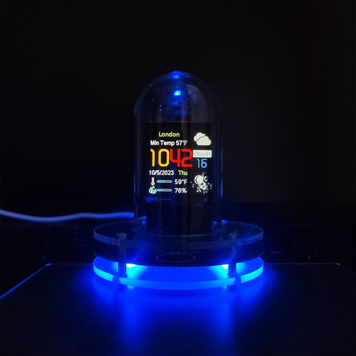 Reloj Despertador Inteligente Con Tubo Nixie Con Conexión Wi