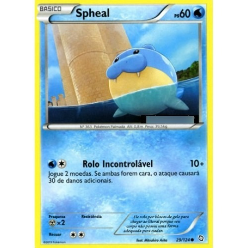 Spheal - Pokémon Água Comum - 29/124 - Pokemon Card Game