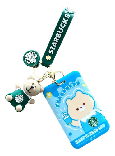 Cartera Starbucks Monedero Llavero Oso Barista Tarjetero